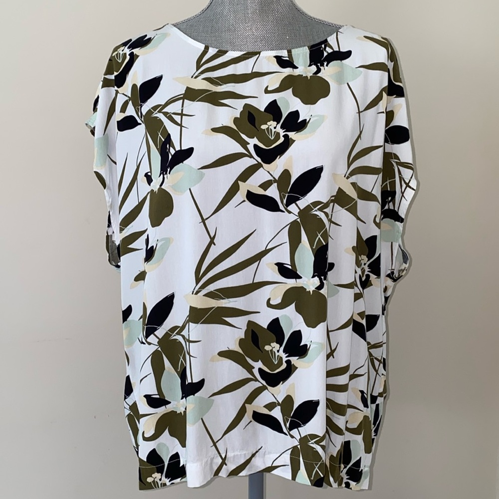Liz Claiborne Fairy Core Retro Floral Sleeveless Top Size XXL